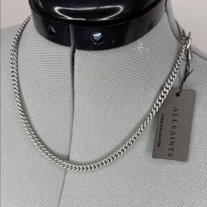 ALLSAINTS 925 Sterling Silver Chain Necklace MSRP $269 - NWT